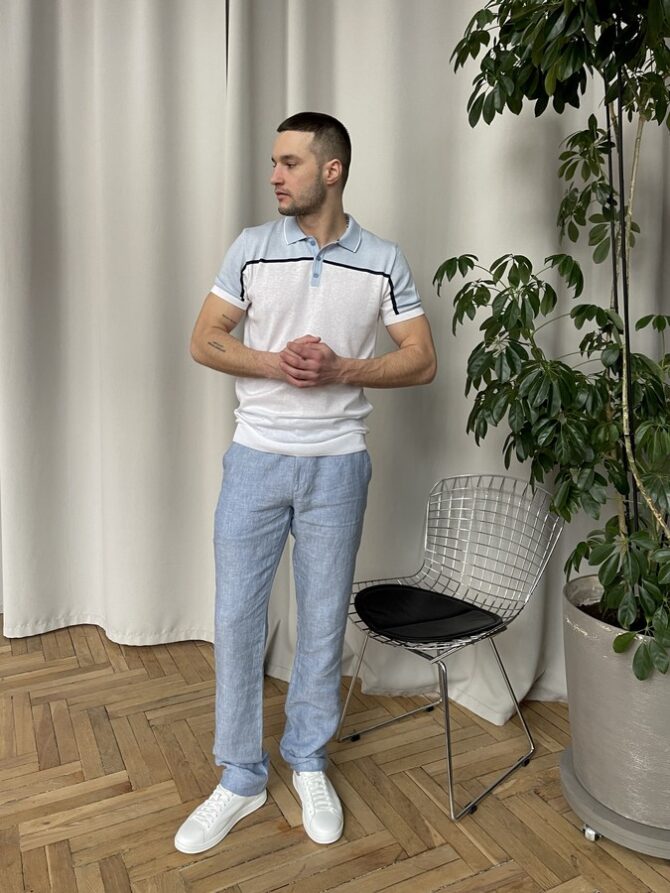 Брюки Небесні лляні Premium Collection 5021/2