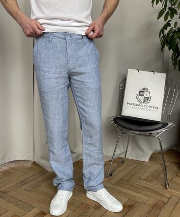 Брюки Небесні лляні Premium Collection 5021/2