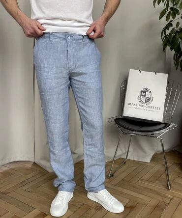 Брюки Небесні лляні Premium Collection 5021/2