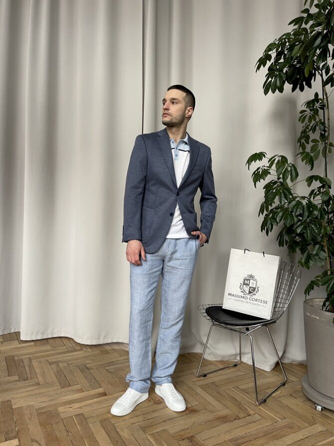 Брюки Небесні лляні Premium Collection 5021/2